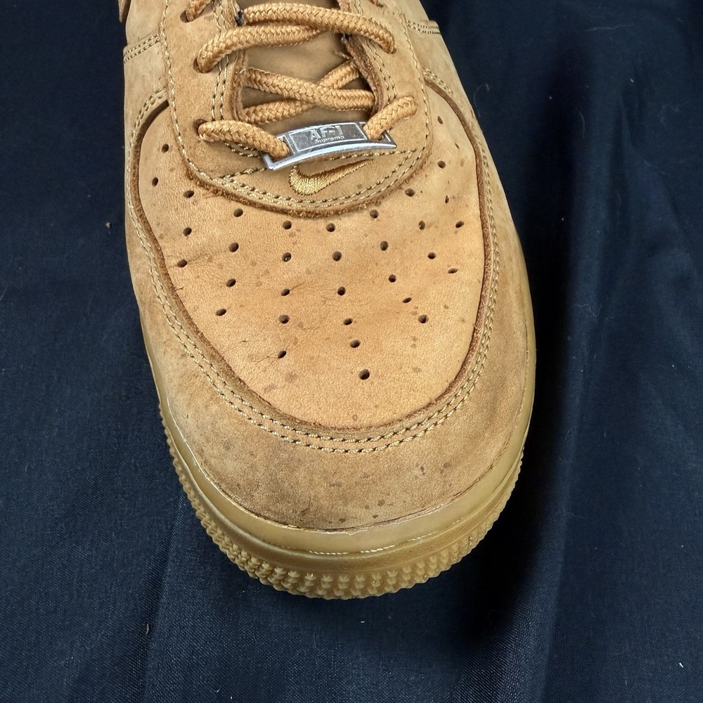 Nike Air Force 1 Supreme Wheat Men's Size 9.5 Sneakers - Picture 11 of 15